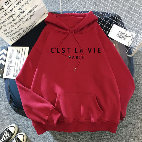 Women's Hoodies Full Sleeve Hoodie Letters Print