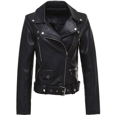 New Leather Jacket Women's  Short Jacket