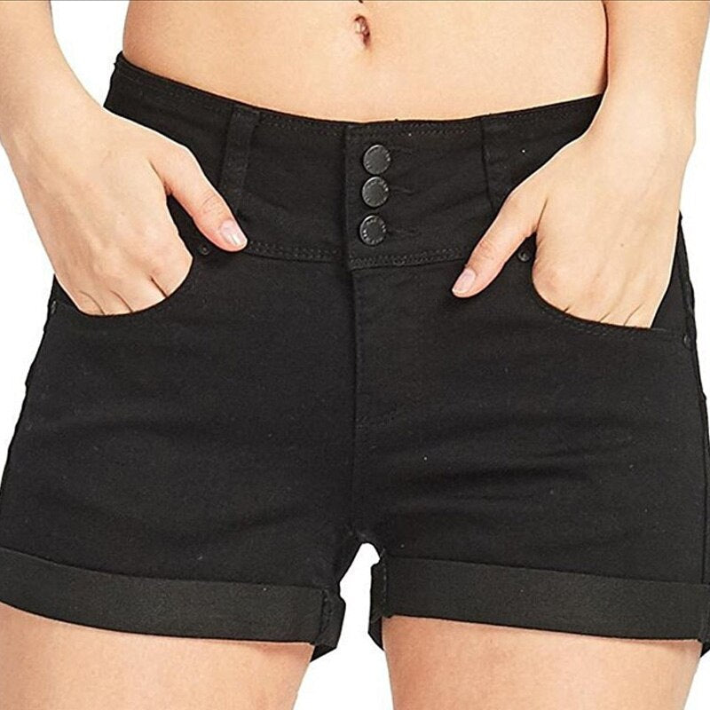 Shorts in denim elasticizzato