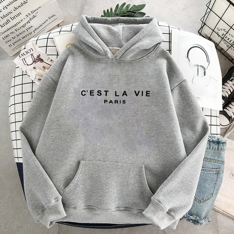 Women's Hoodies Full Sleeve Hoodie Letters Print