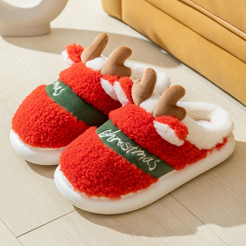 Scarpe natalizie Pantofole da casa invernali Alce Pantofola da camera da letto morbida e accogliente Slip On House Shoes