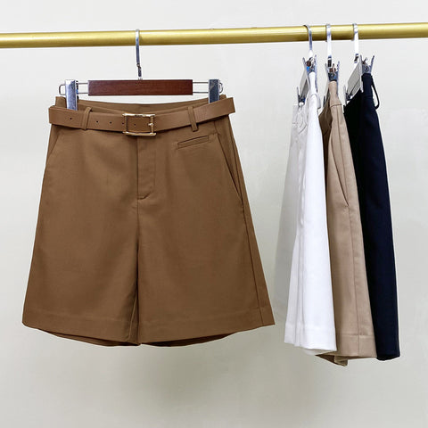 Women's High Waist Thin Plus Size Suit Shorts