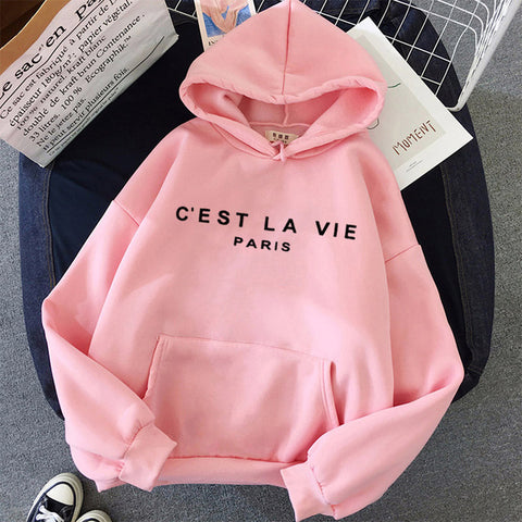 Women's Hoodies Full Sleeve Hoodie Letters Print