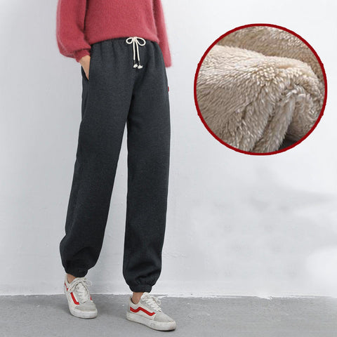 Women's plus fleece padded sweatpants