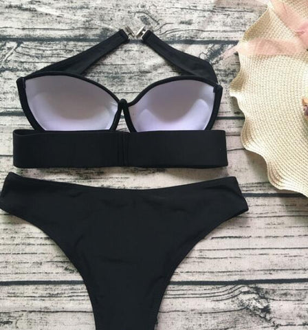 Bikini Black Hard Package Swimsuit Bikini Swimming Suit