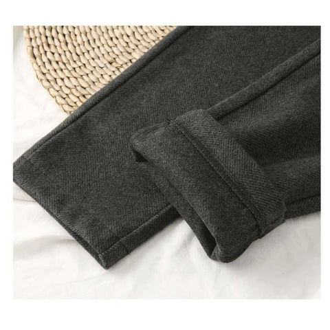 Women's Casual Simple Herringbone Woolen Trousers