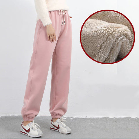 Women's plus fleece padded sweatpants