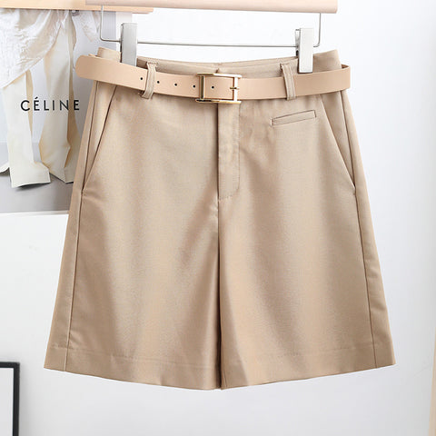 Women's High Waist Thin Plus Size Suit Shorts